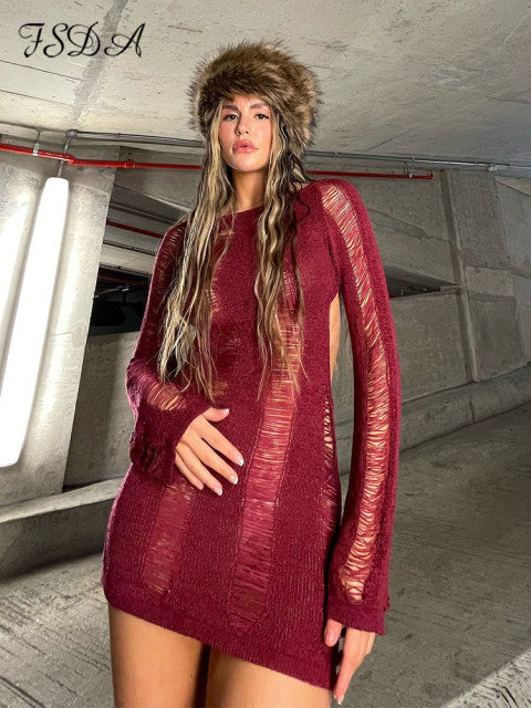 Women Long Sleeve Backless Dress - Frederika’s favorites 🦊