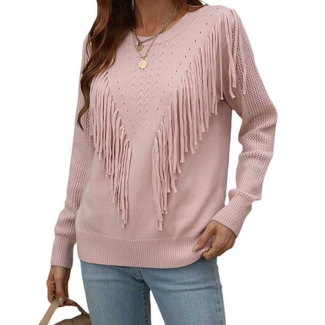 Women Tassels Autumn Sweaters - Frederika’s favorites 🦊