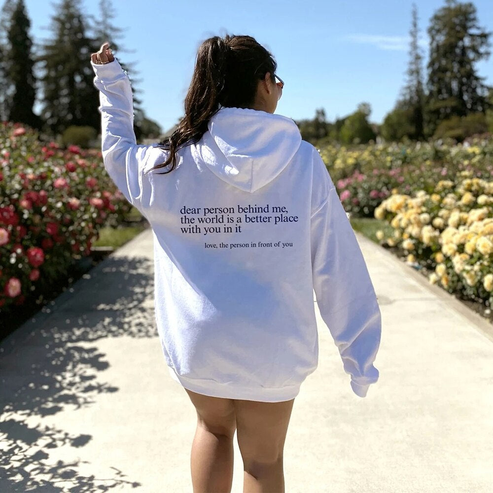 "Dear Person behind Me" Hoodie - Frederika’s favorites 🦊
