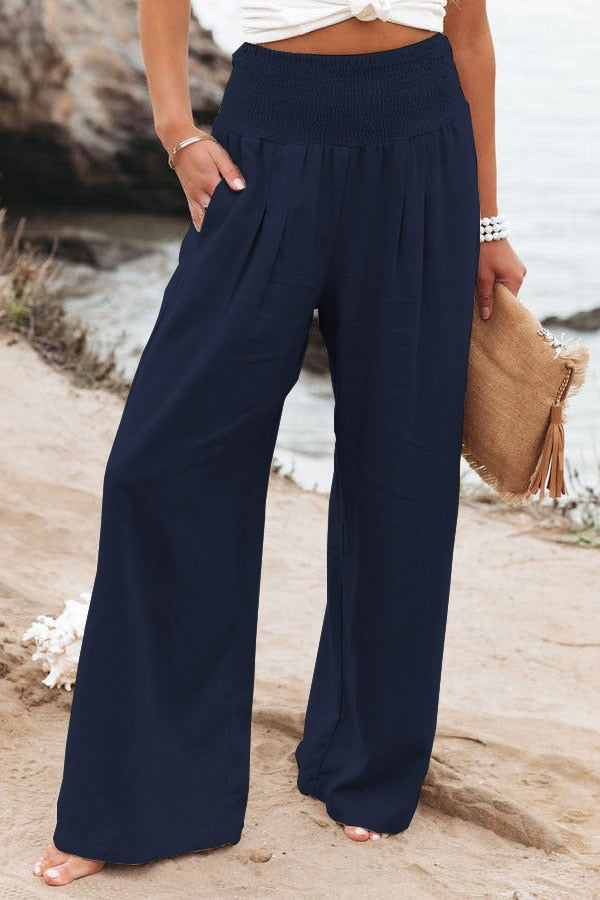 Désir Linen Trousers - Pantalona Model with Pockets and Elastane Coz - Frederika’s favorites 🦊