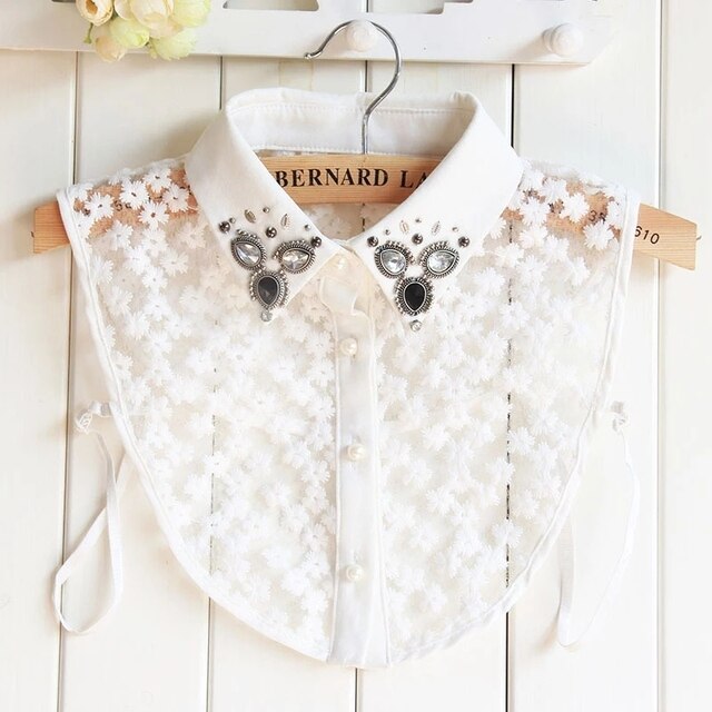 Detachable Silver Beaded Fake Collar - Frederika’s favorites 🦊