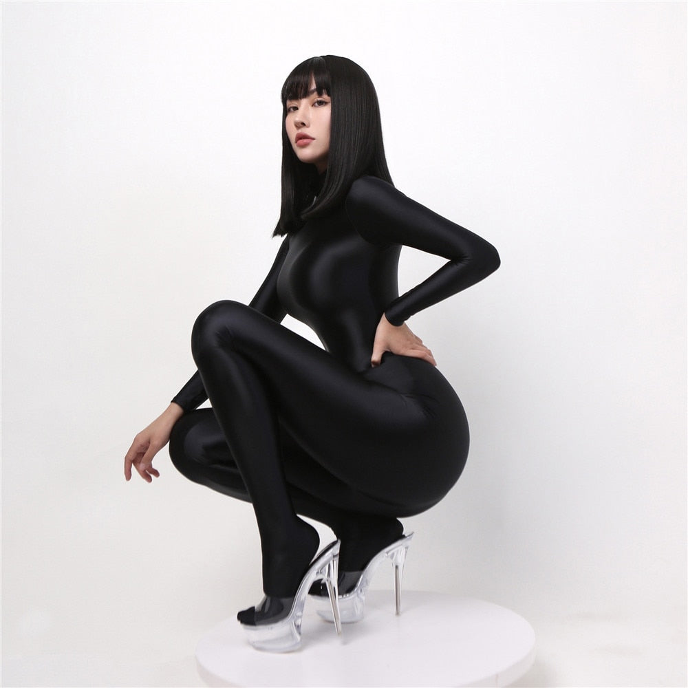 Glossy Elastic One-Piece Jumpsuit - Frederika’s favorites 🦊