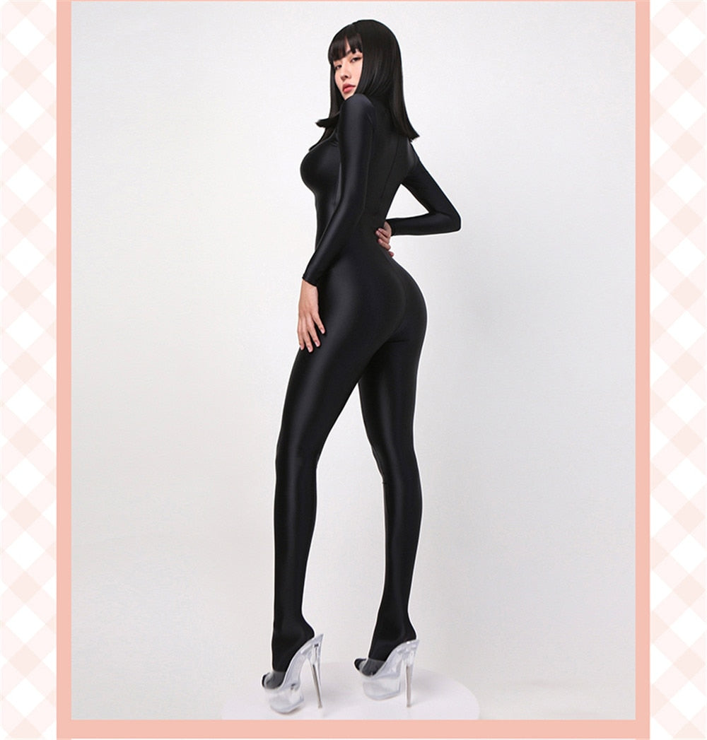 Glossy Elastic One-Piece Jumpsuit - Frederika’s favorites 🦊