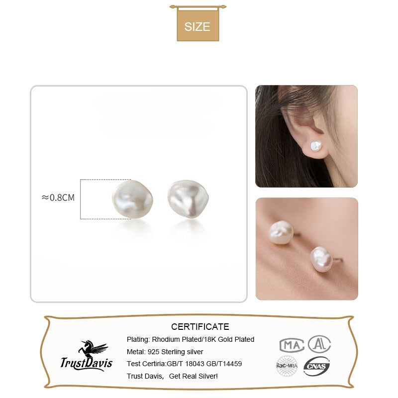 Baroque Pearl Stud Earrings - Frederika’s favorites 🦊