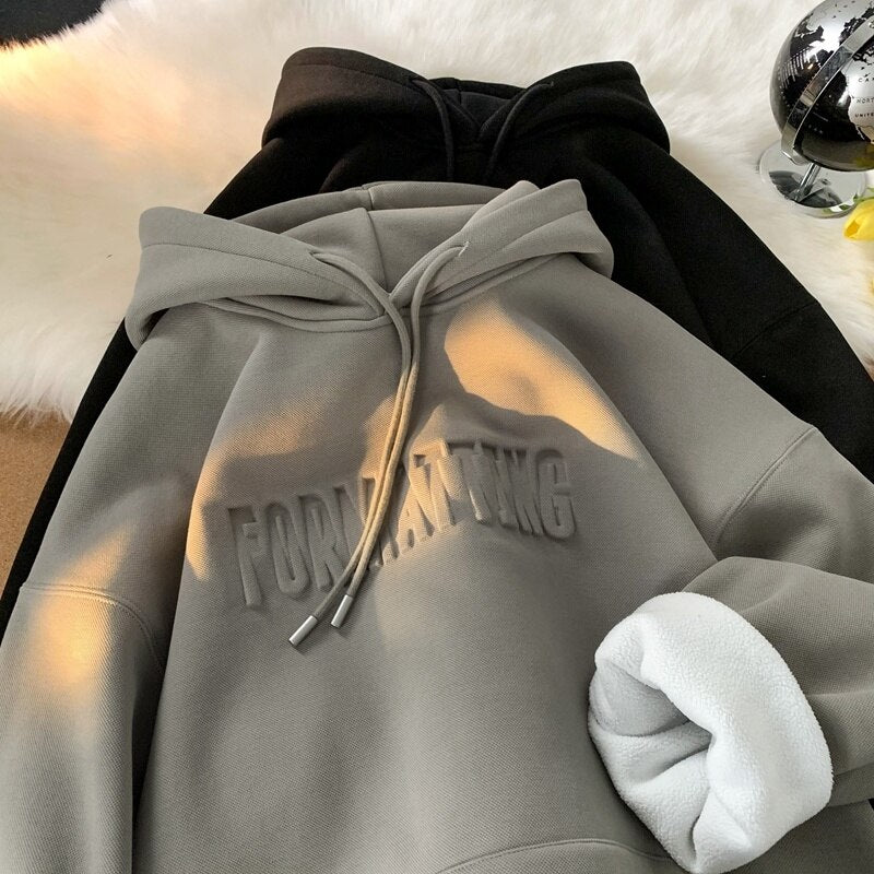Winter Letter Women Thicken Hoodies - Frederika’s favorites 🦊