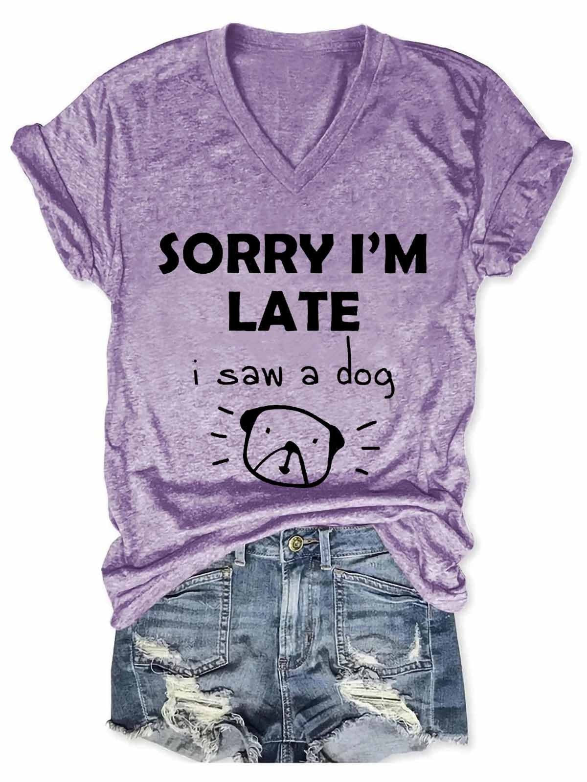 Women's Dog Statement V-Neck Tee - Frederika’s favorites 🦊