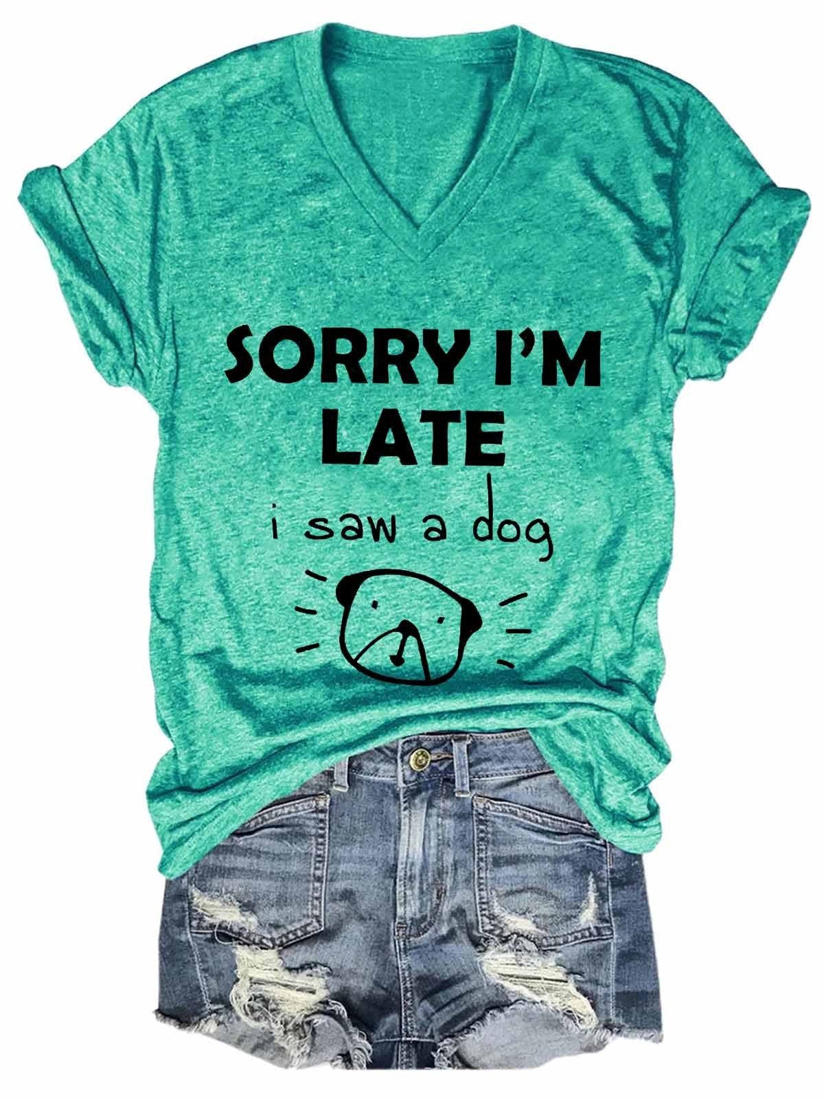 Women's Dog Statement V-Neck Tee - Frederika’s favorites 🦊