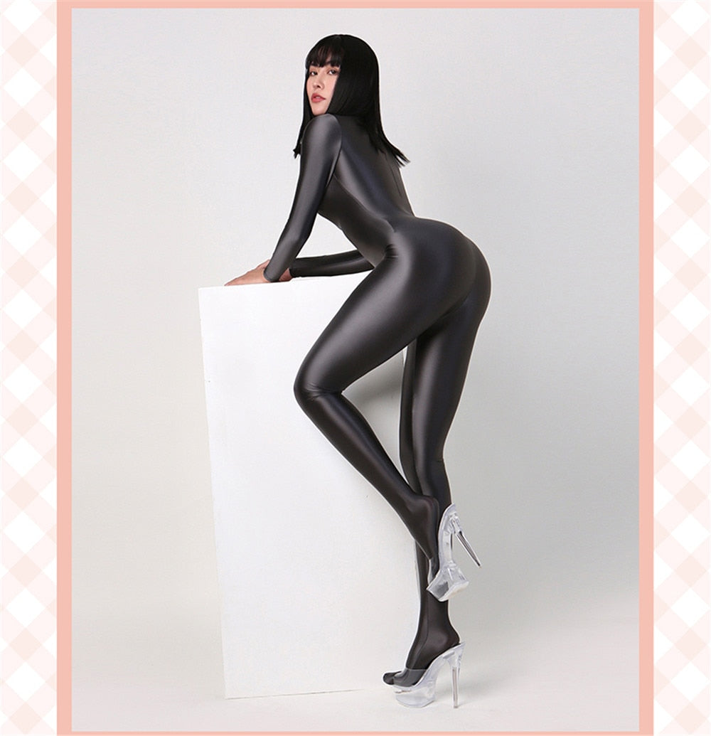 Glossy Elastic One-Piece Jumpsuit - Frederika’s favorites 🦊