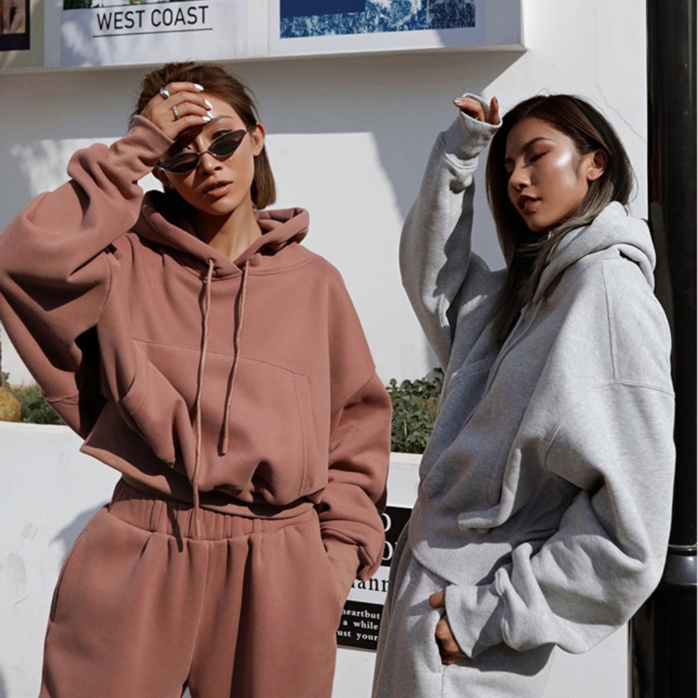 Women Warm Hoodie and Pants Set - Frederika’s favorites 🦊