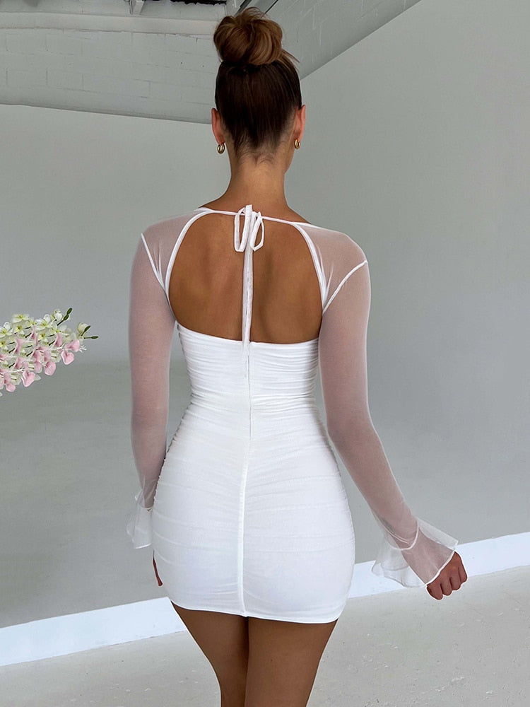 Elegant Backless Sexy Mini Dress ko - Frederika’s favorites 🦊