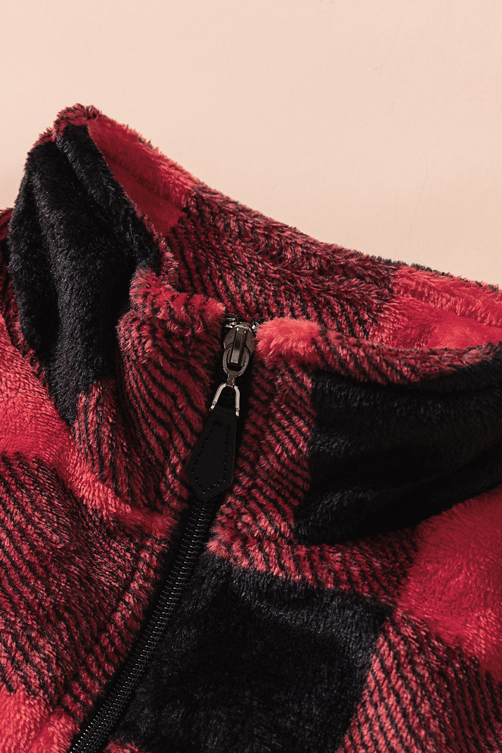 Plaid Print 1/4 Collar Sweatshirt - Frederika’s favorites 🦊
