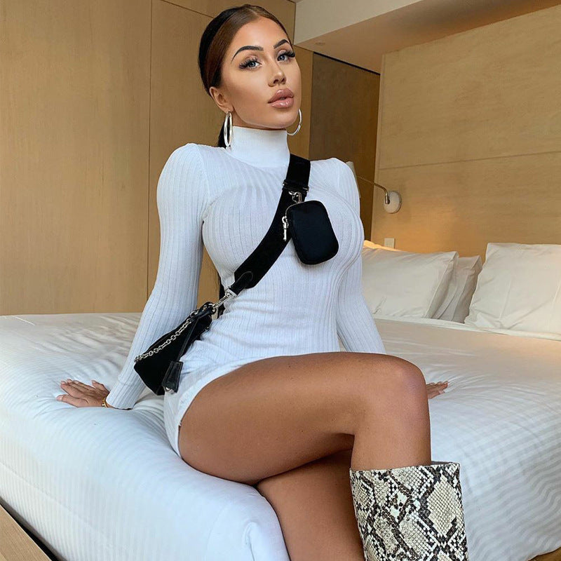 Victoria Ribbed Turtleneck Mini Dress - Frederika’s favorites 🦊