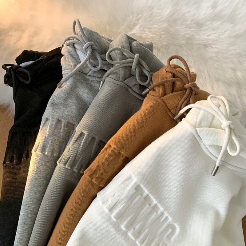 Winter Letter Women Thicken Hoodies - Frederika’s favorites 🦊