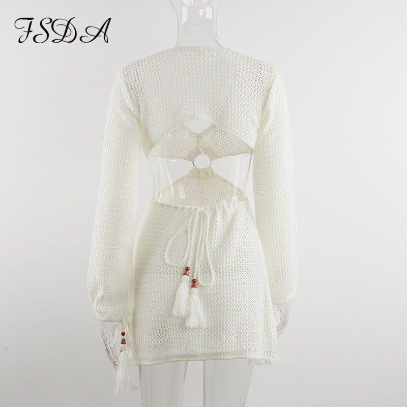 Knitted V Neck Dress - Frederika’s favorites 🦊