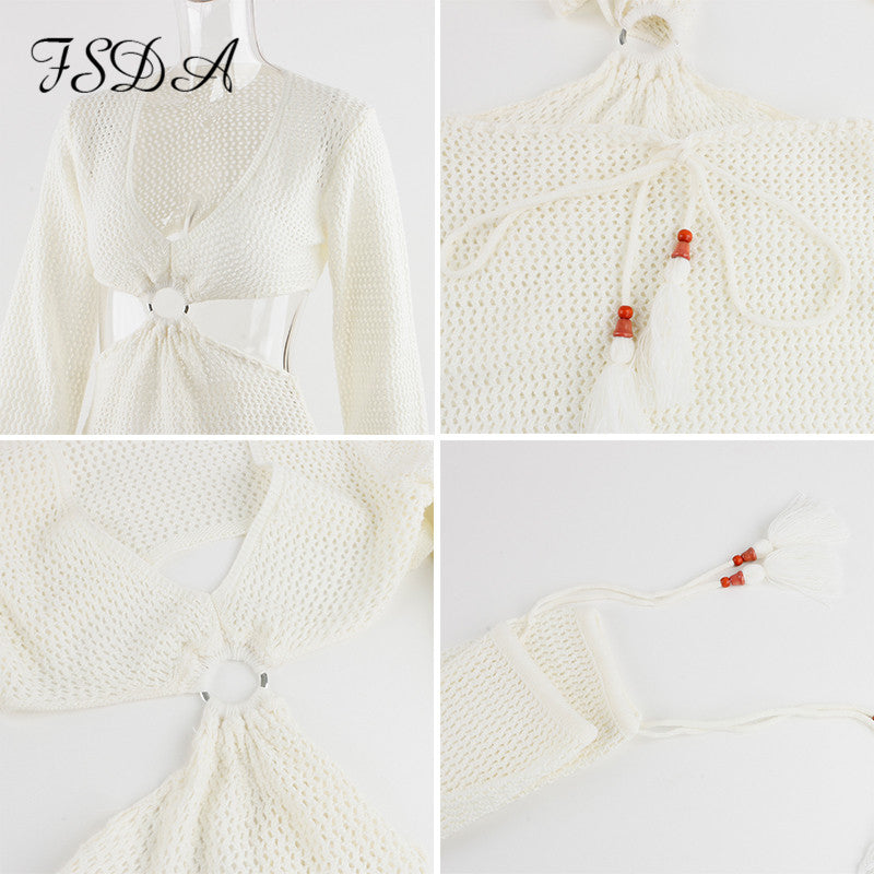 Knitted V Neck Dress - Frederika’s favorites 🦊