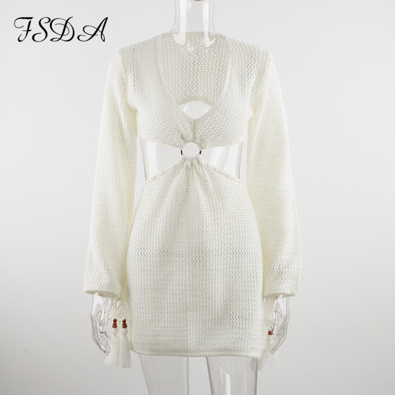 Knitted V Neck Dress - Frederika’s favorites 🦊