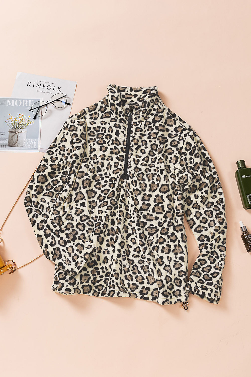 Plaid Print 1/4 Collar Sweatshirt - Frederika’s favorites 🦊
