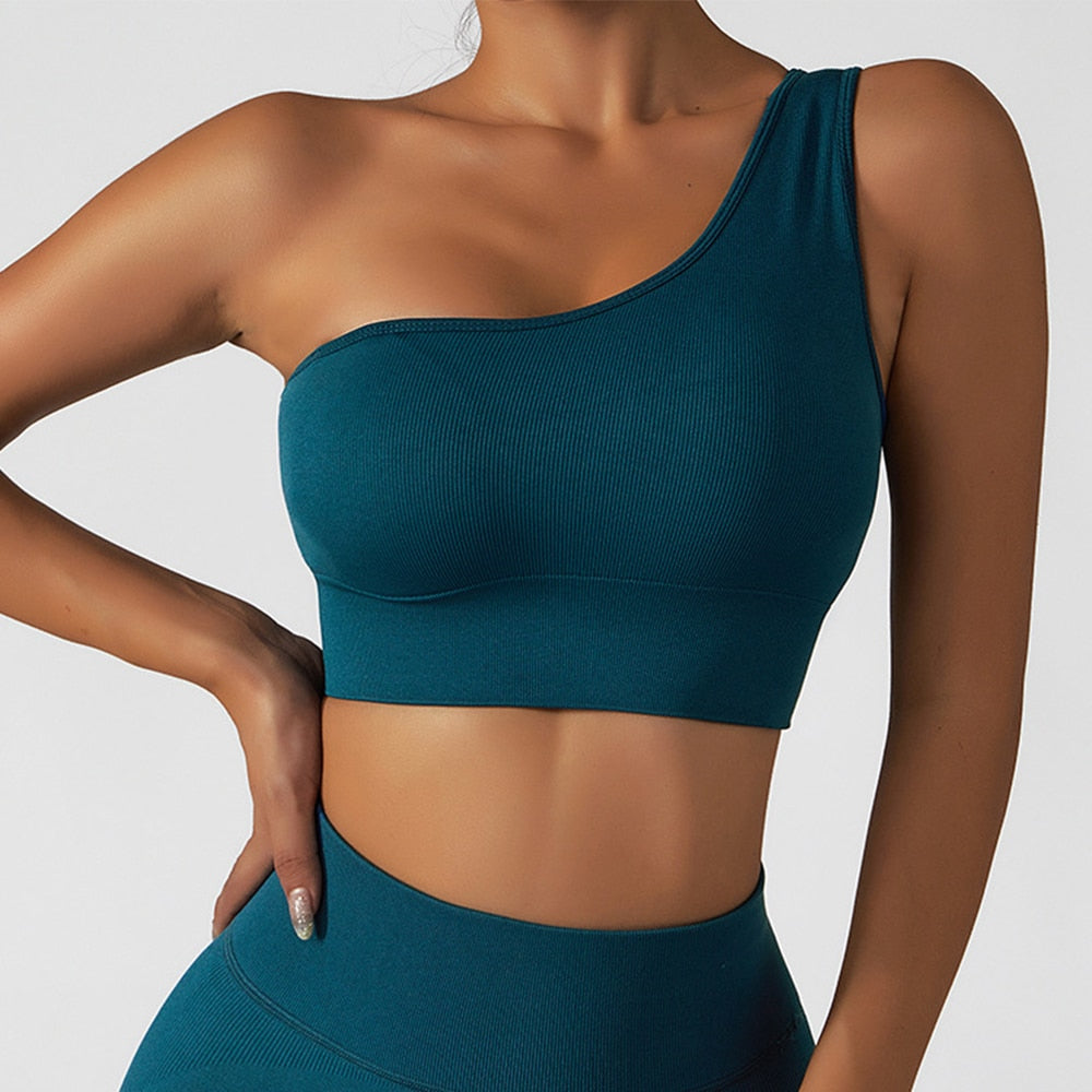 Summer Sexy Oblique Shoulder Yoga Clothes Tops - Frederika’s favorites 🦊