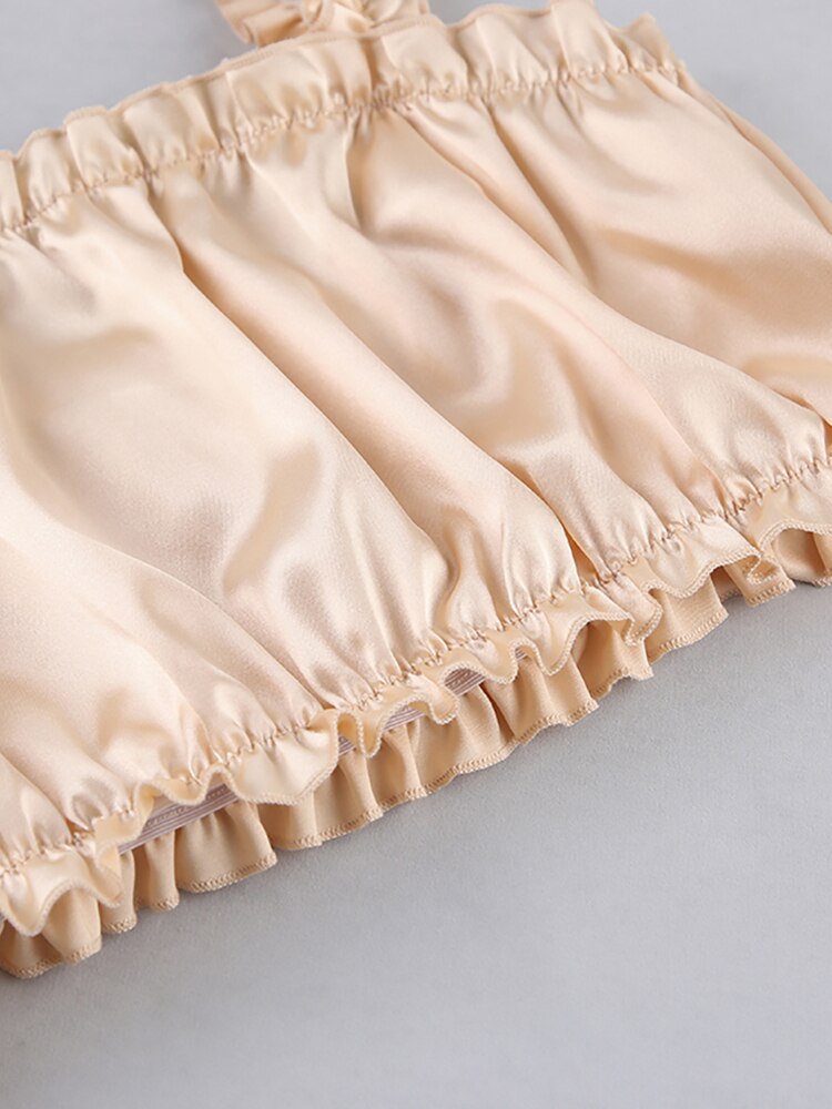Restve 2 Pieces Set Ruffle Spaghetti Strap - Frederika’s favorites 🦊