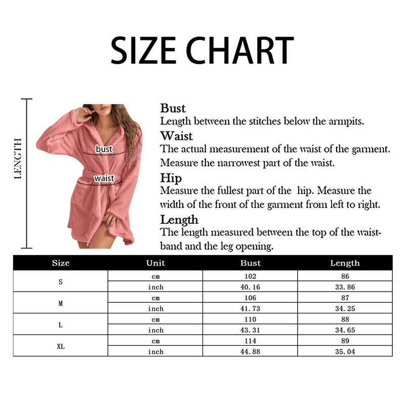 Women Hooded Fleece Bathrobe - Frederika’s favorites 🦊