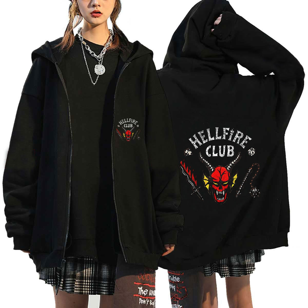 Funny Stranger Things Season 4 Zipper Hoodie - Frederika’s favorites 🦊