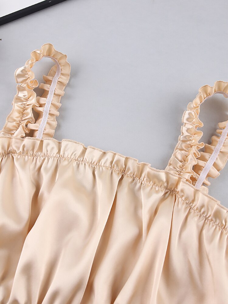Restve 2 Pieces Set Ruffle Spaghetti Strap - Frederika’s favorites 🦊