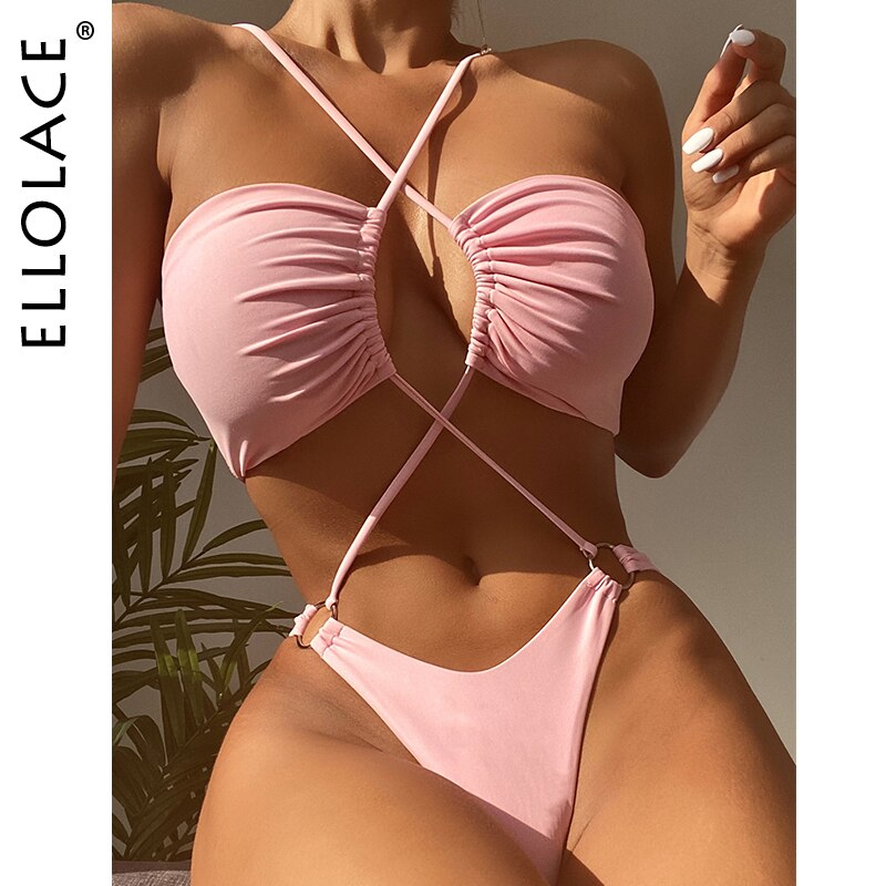 Sexy Cross Halter One Piece Swimsuit - Frederika’s favorites 🦊