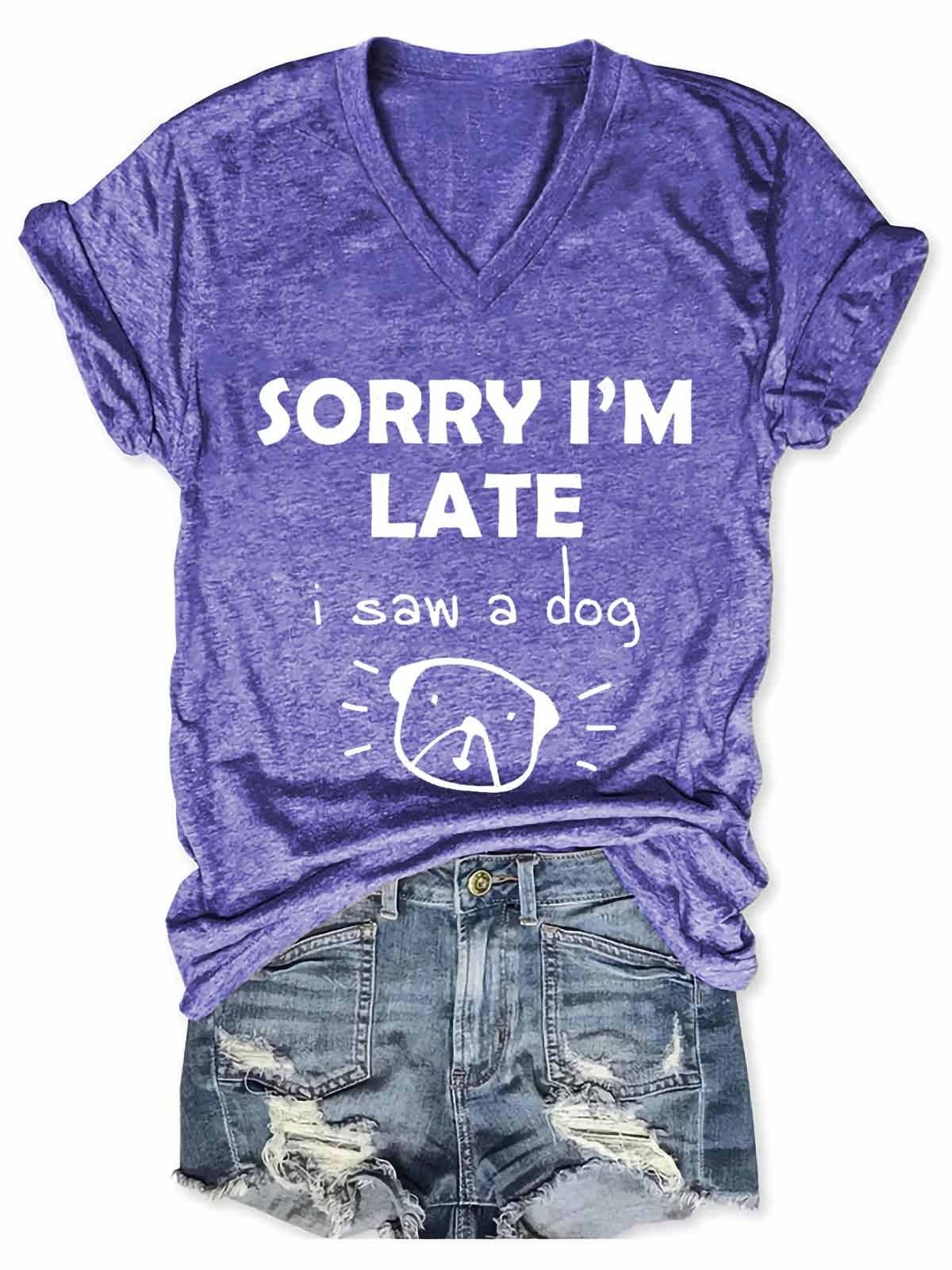 Women's Dog Statement V-Neck Tee - Frederika’s favorites 🦊