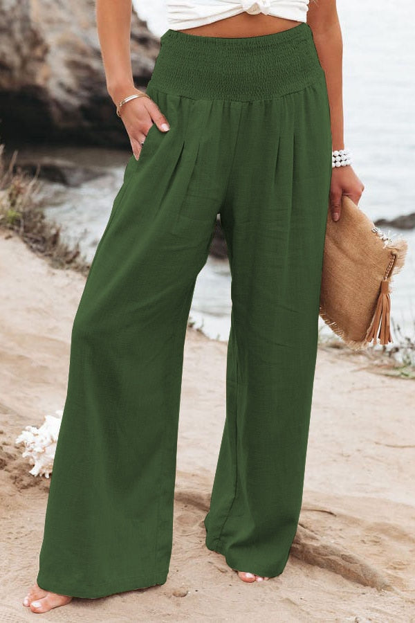 Désir Linen Trousers - Pantalona Model with Pockets and Elastane Coz - Frederika’s favorites 🦊