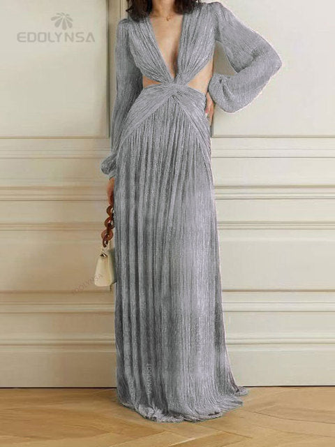 Women's Long Lantern Sleeve Dress - Frederika’s favorites 🦊