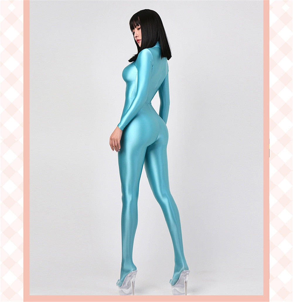 Glossy Elastic One-Piece Jumpsuit - Frederika’s favorites 🦊