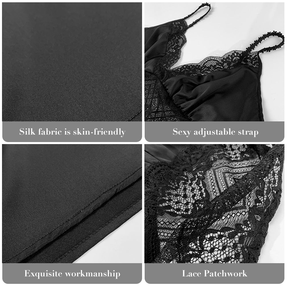 Sexy V Neck Sling Nightdress - Frederika’s favorites 🦊