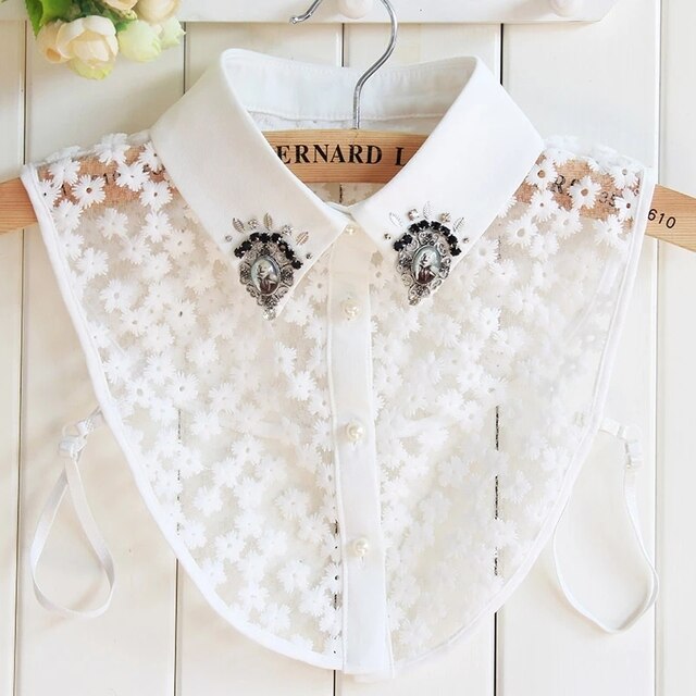 Detachable Silver Beaded Fake Collar - Frederika’s favorites 🦊