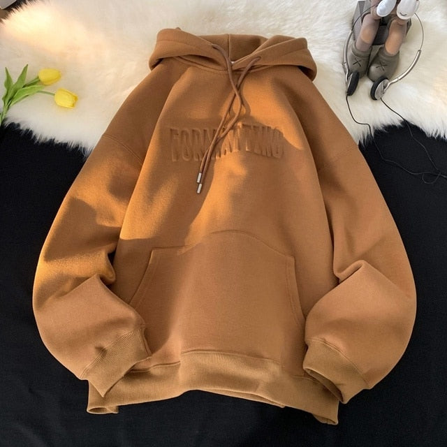Winter Letter Women Thicken Hoodies - Frederika’s favorites 🦊